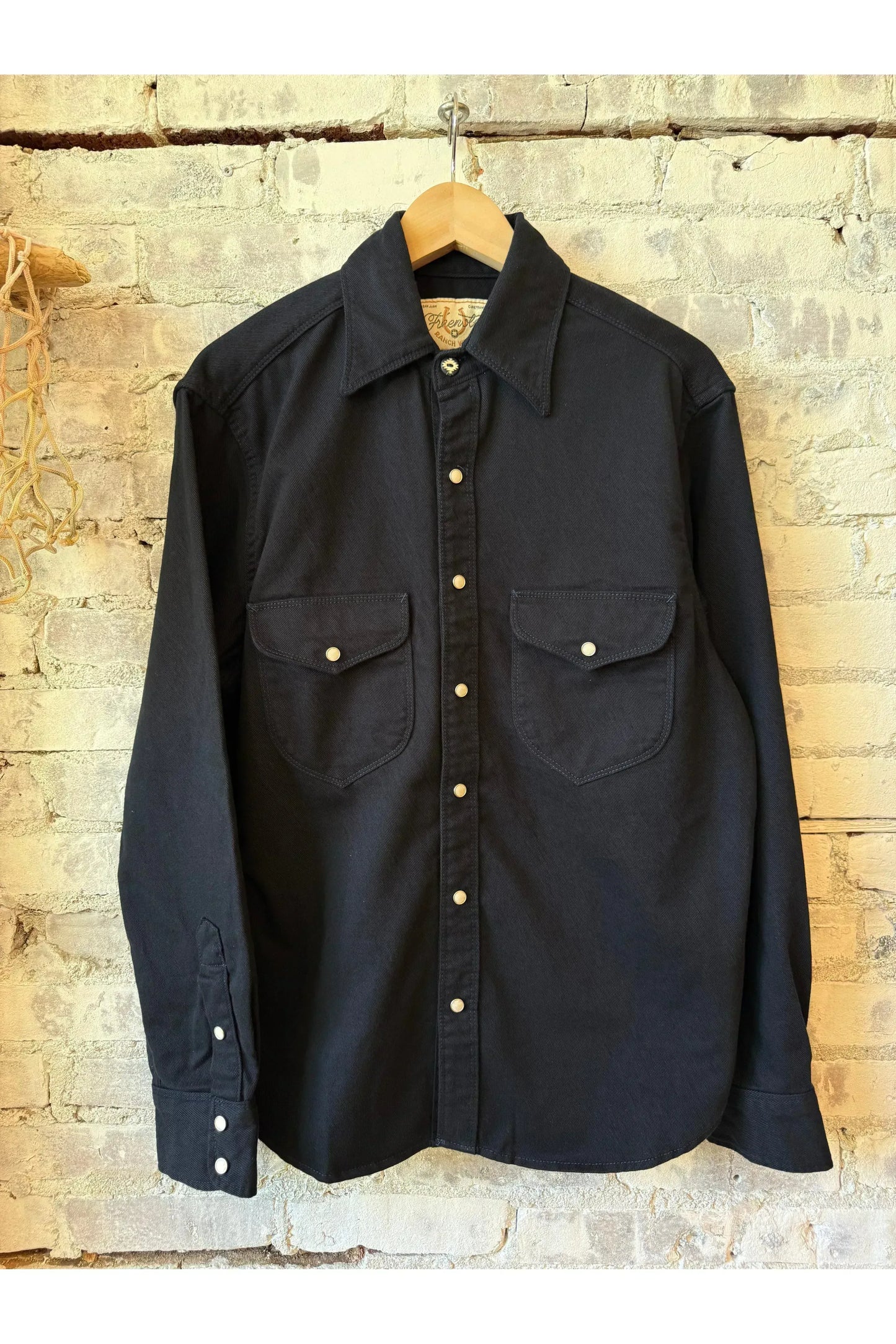 Bodie Acorn Pocket Western Shirt - Navy Twill - DUNE + SALT
