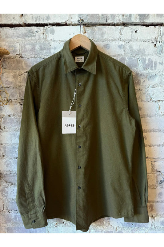 Comma Flannel Shirt - Military Green - DUNE + SALT