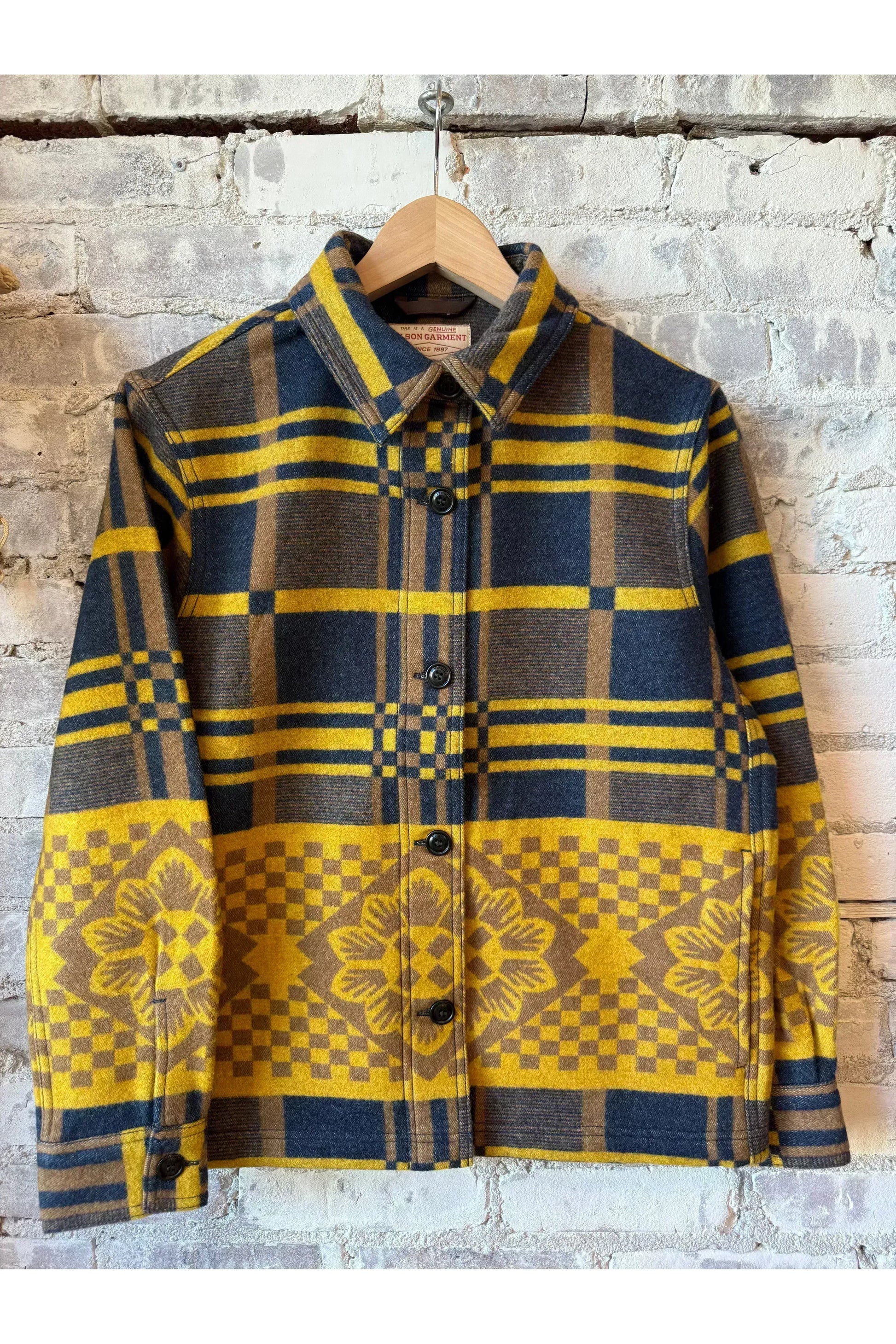 Blanket Wool Overshirt - Flower Blanket Plaid / Bronze Brown - DUNE + SALT