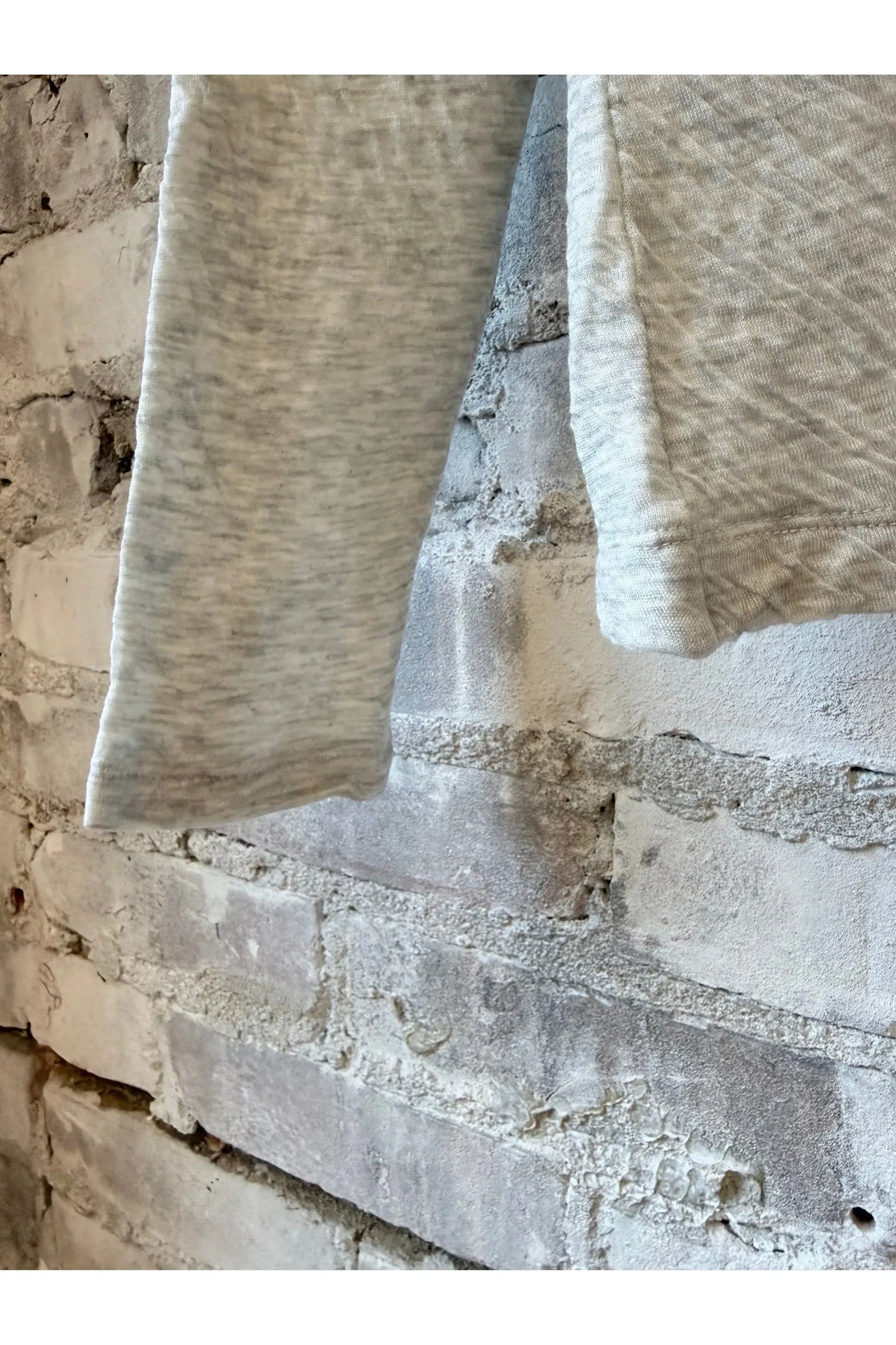 Melange Double Face LS Crew - Heather Gray - DUNE + SALT