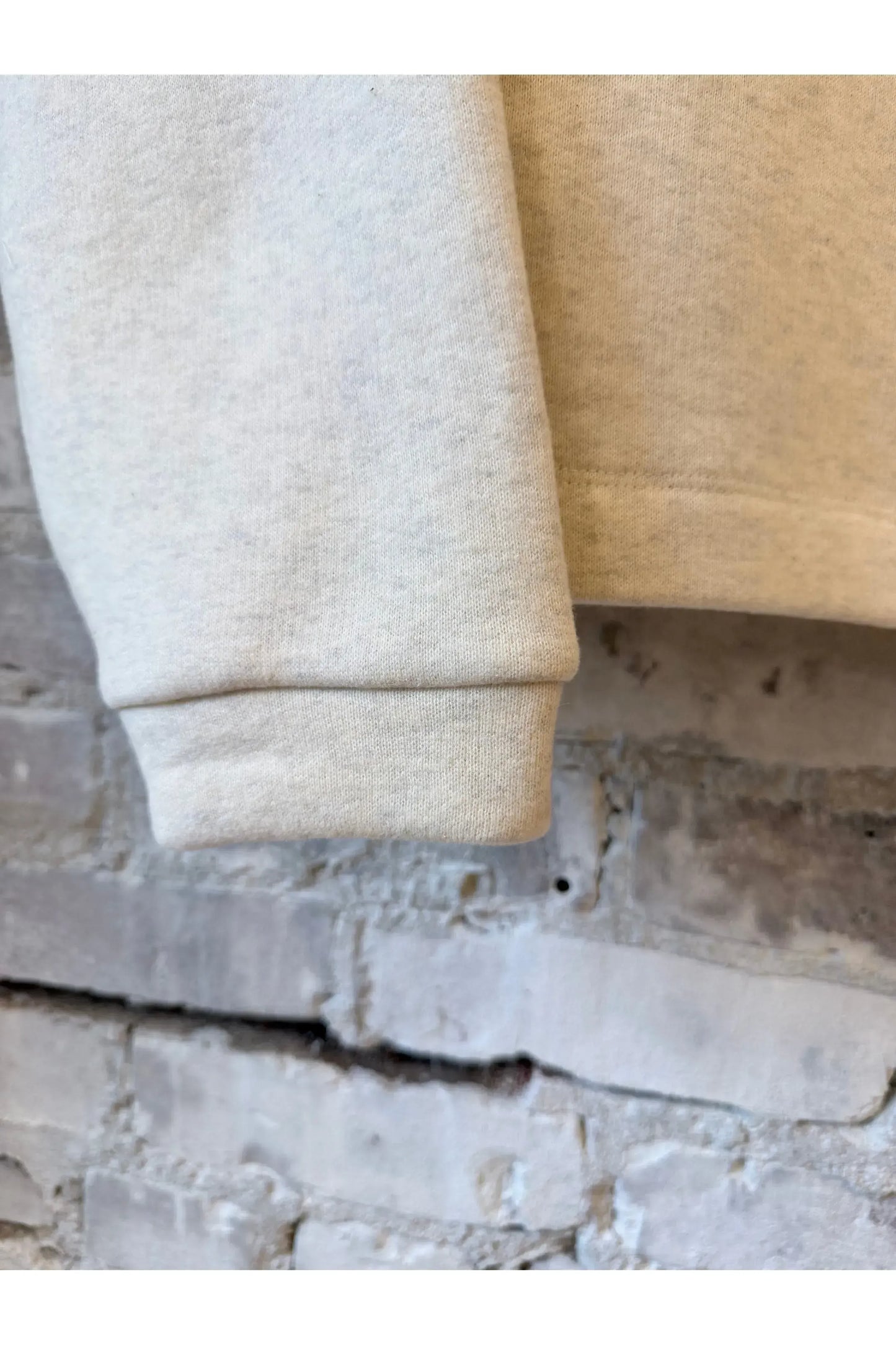 L/S Cotton Tencel Brushed Fleece Crew - Oat - DUNE + SALT