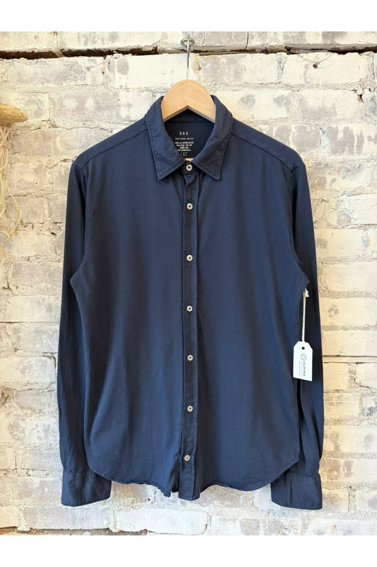 L/S Supima Jersey Easy Shirt - Navy - DUNE + SALT