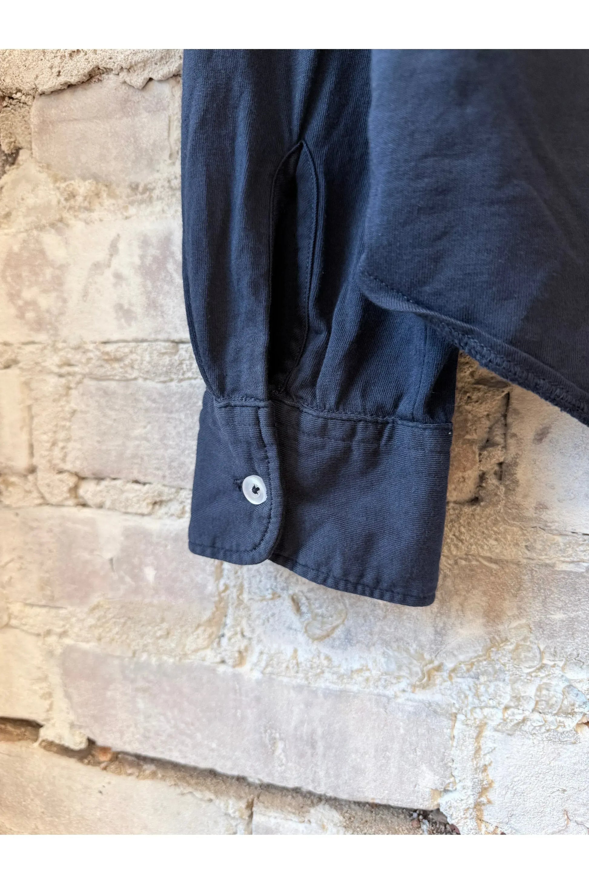 L/S Supima Jersey Easy Shirt - Navy - DUNE + SALT