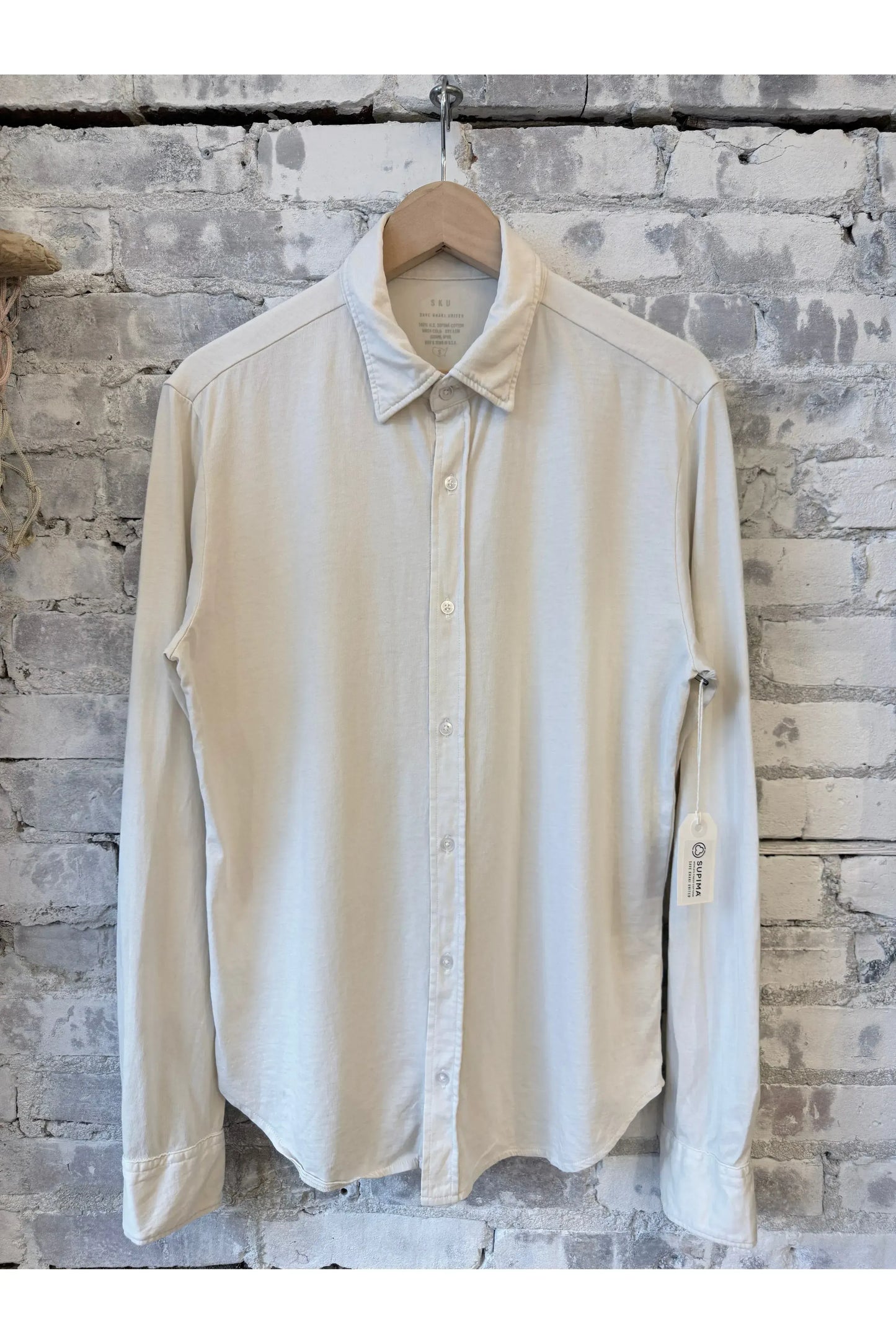 L/S Supima Jersey Easy Shirt - Ash - DUNE + SALT