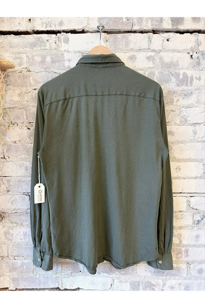 L/S Supima Jersey Easy Shirt - Basil - DUNE + SALT