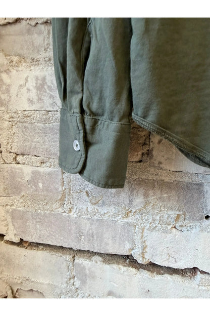 L/S Supima Jersey Easy Shirt - Basil - DUNE + SALT