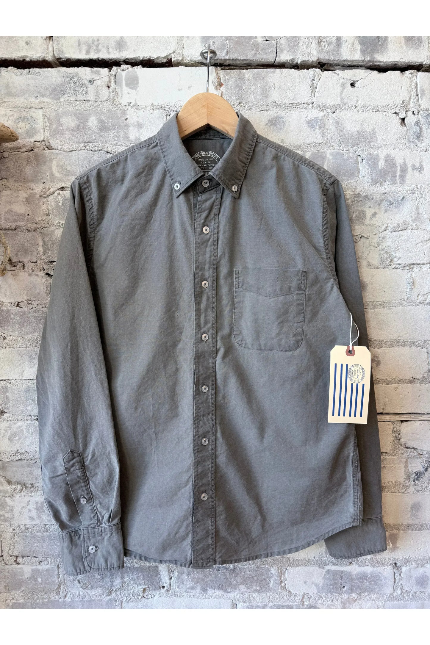 L/S American Oxford Shirt - Faded Black - DUNE + SALT