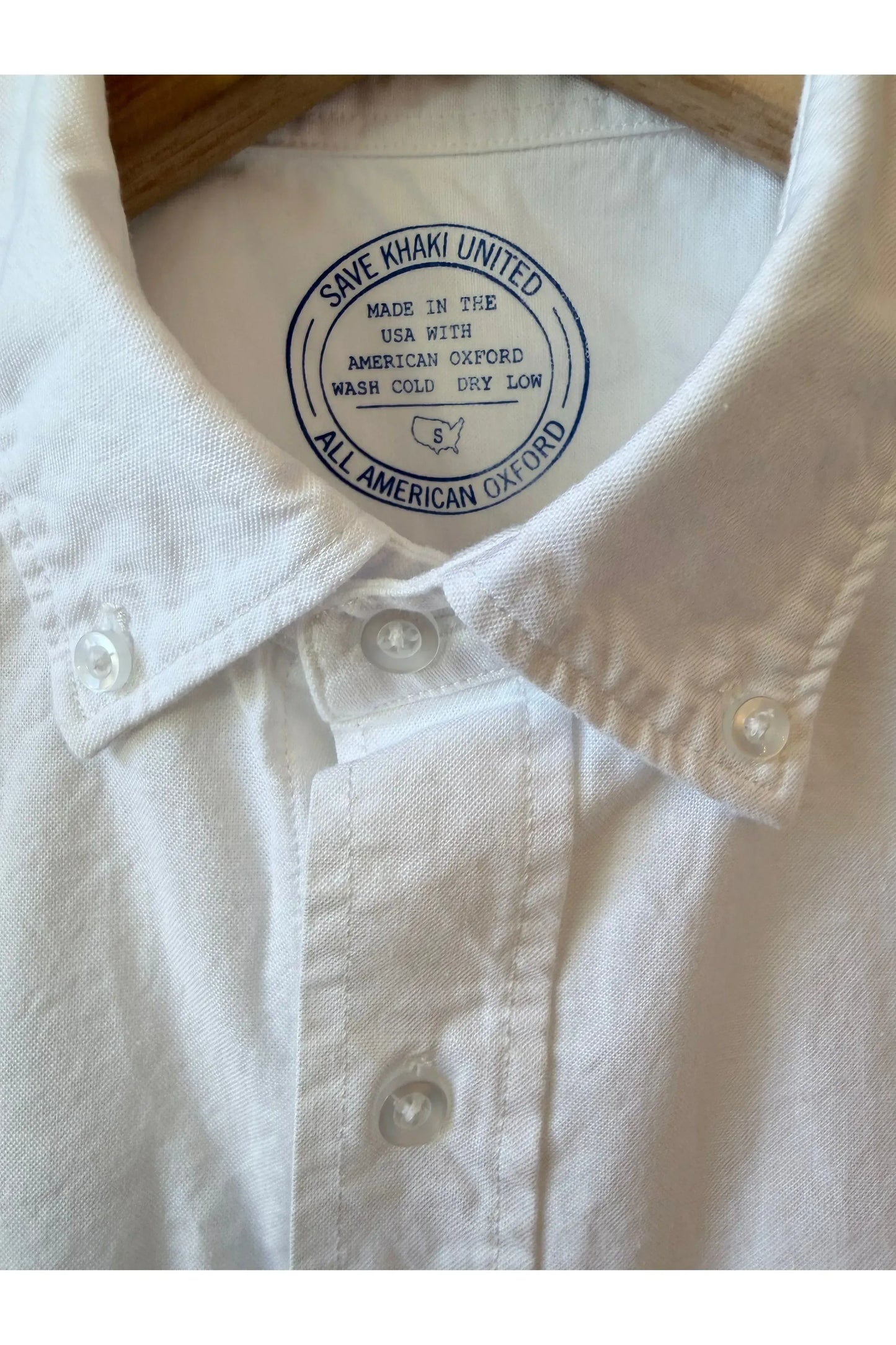 L/S American Oxford Shirt - White - DUNE + SALT