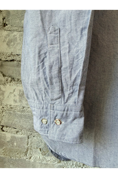 Heavy Oxford Short Point Collar Shirt - Navy - DUNE + SALT