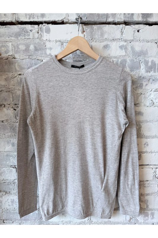 Gauze Crewneck Jersey Pullover - Grey - DUNE + SALT