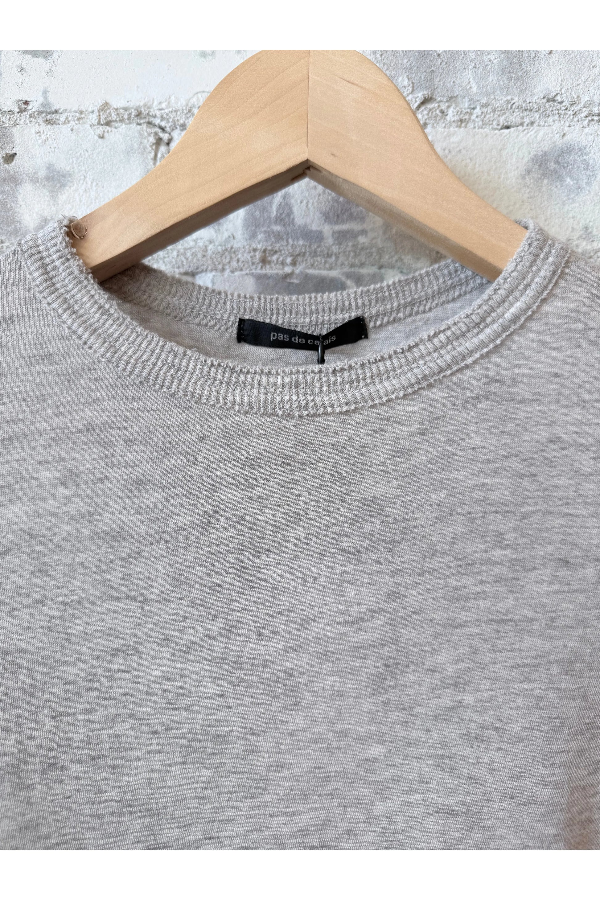 Gauze Crewneck Jersey Pullover - Grey - DUNE + SALT