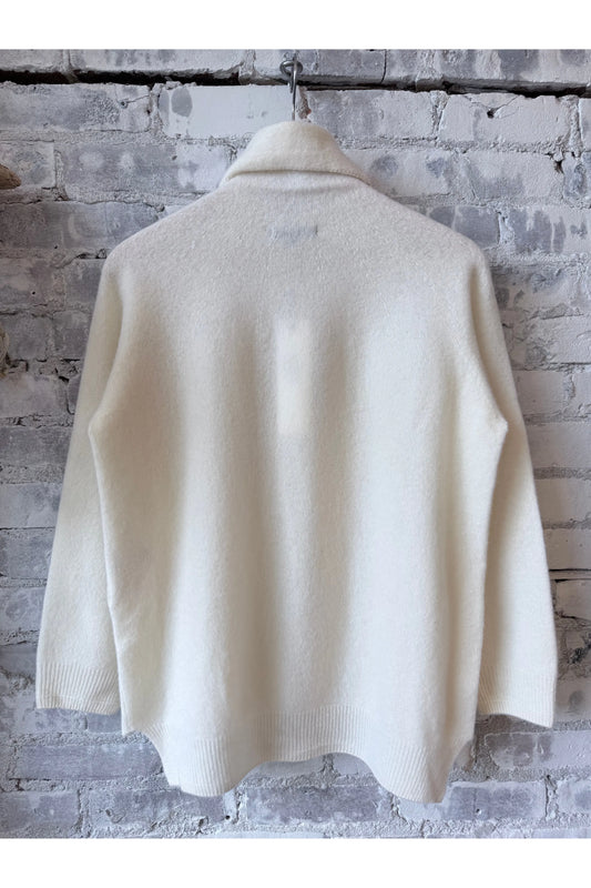 Fine Wool Turtleneck Pullover - Ivory - DUNE + SALT