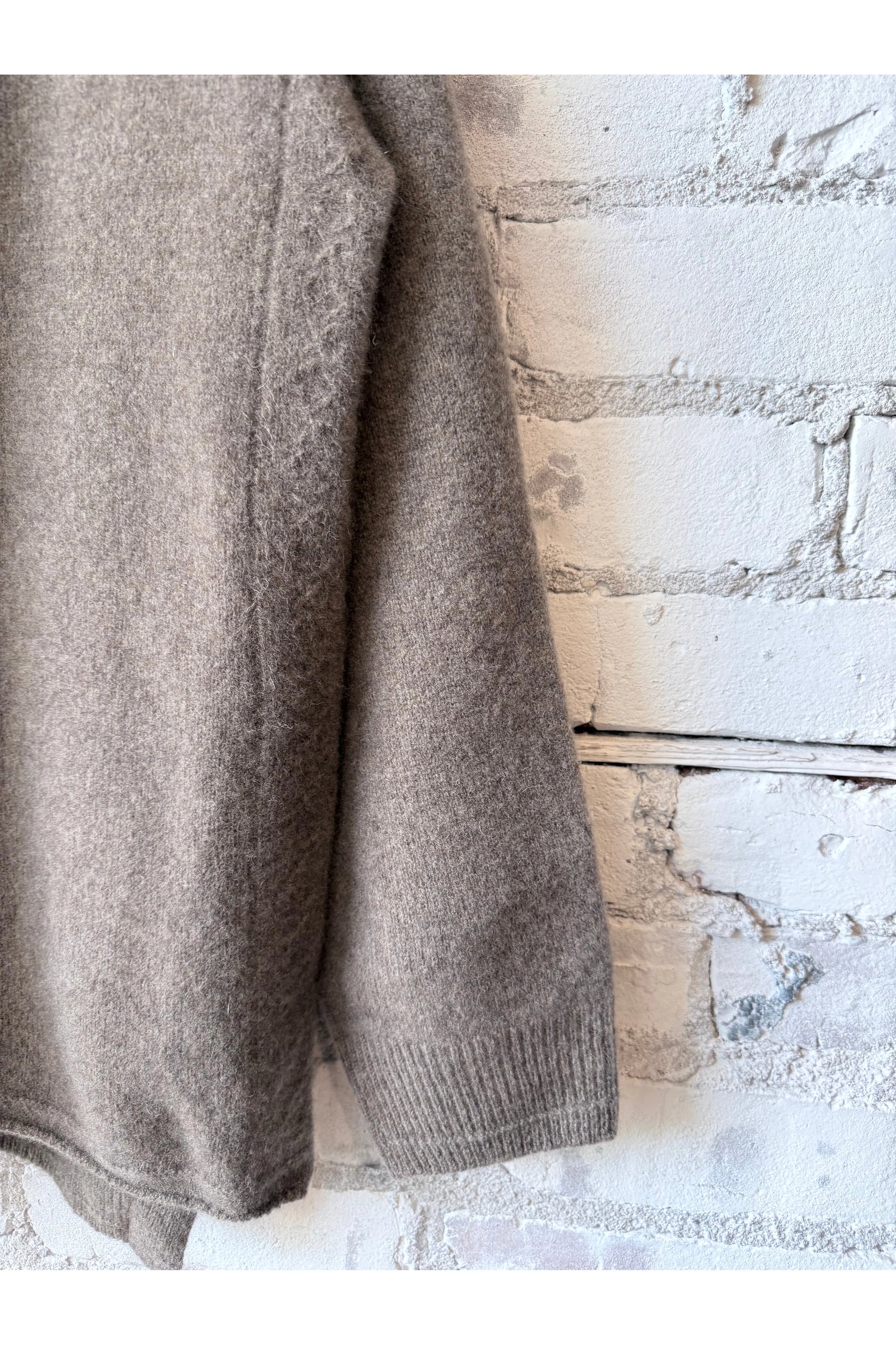 Fine Wool Turtleneck Pullover - Brown - DUNE + SALT