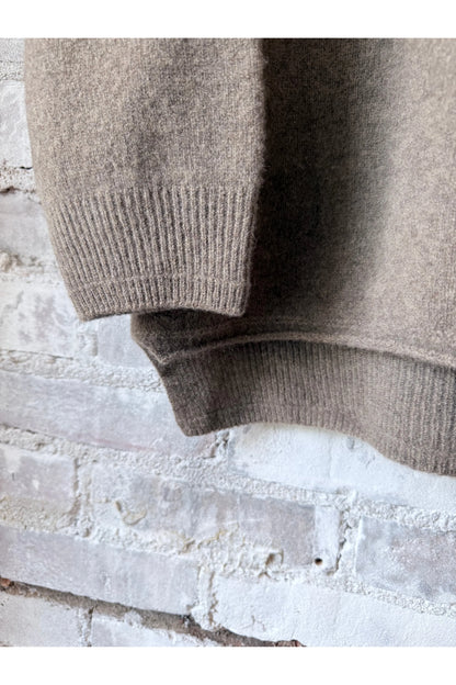Fine Wool Turtleneck Pullover - Brown - DUNE + SALT