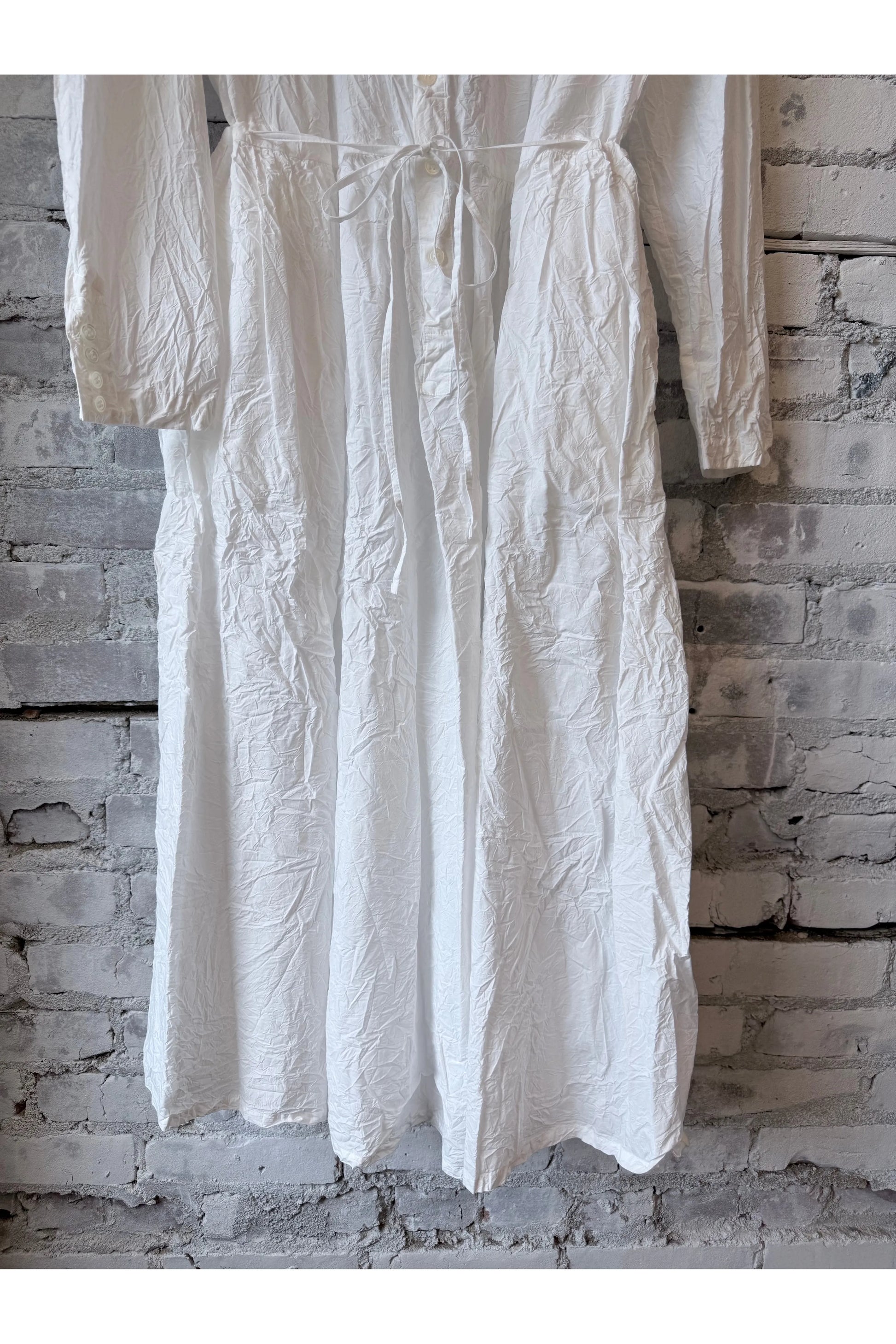 Cotton Typewriter Dress - White - DUNE + SALT