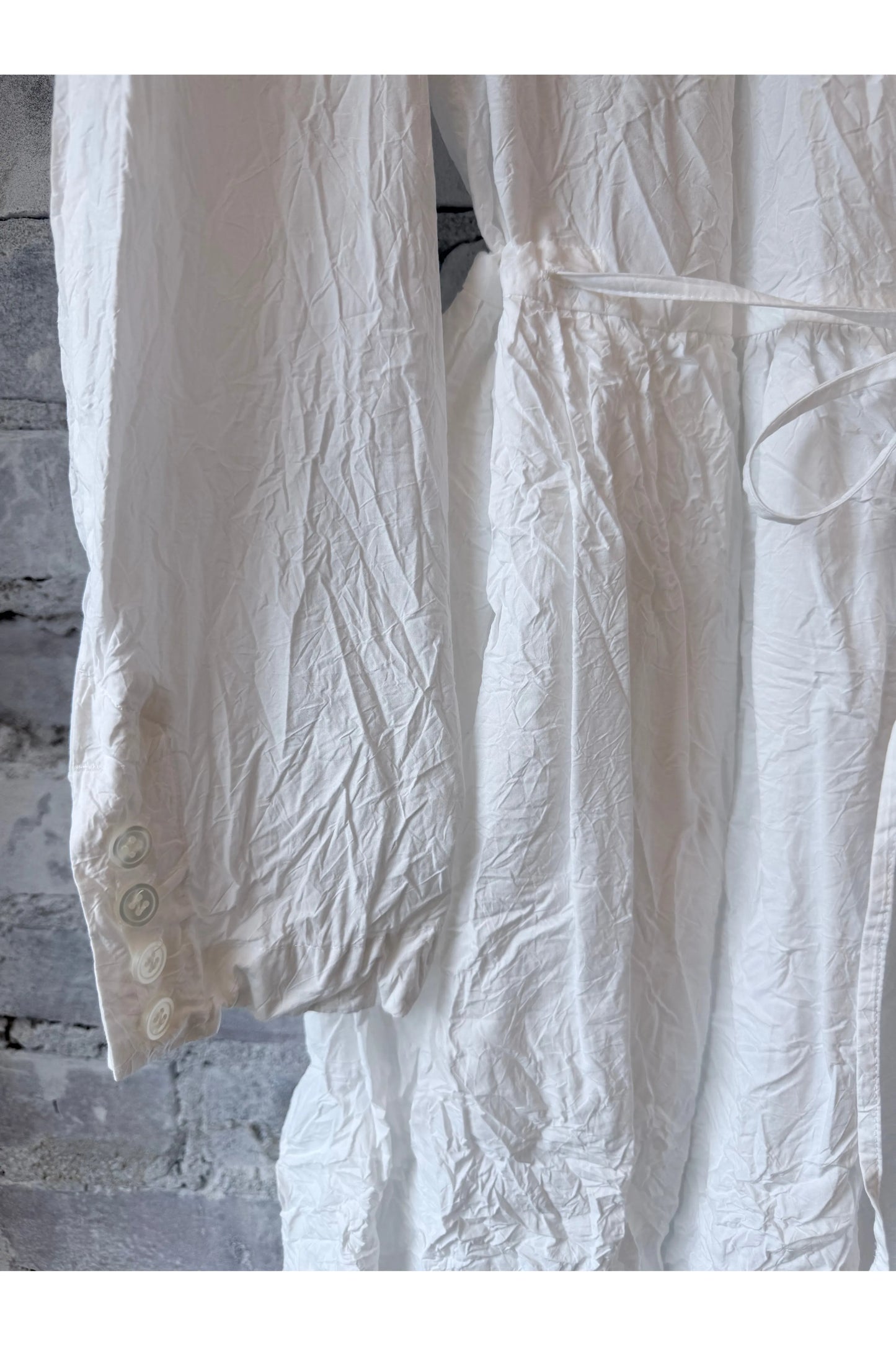 Cotton Typewriter Dress - White - DUNE + SALT
