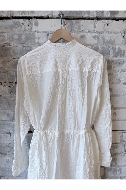 Cotton Typewriter Dress - White - DUNE + SALT