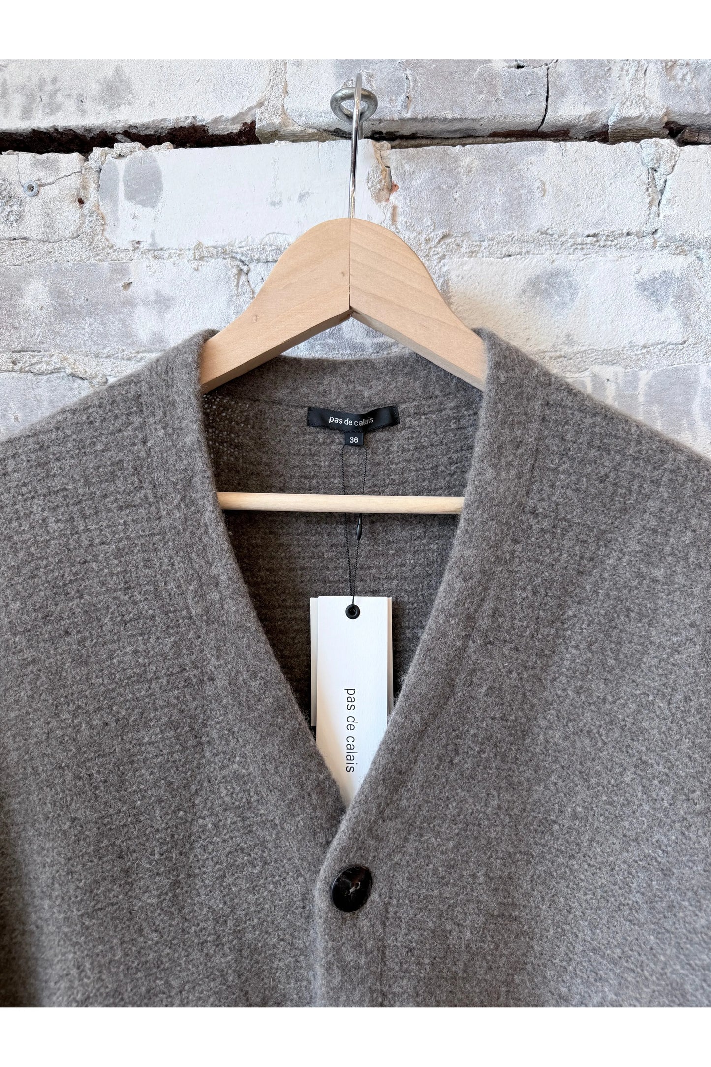 Cashmere/Wool Cardigan Coat - Greige - DUNE + SALT