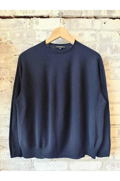 Airy Wool Crewneck Sweater - Navy - DUNE + SALT