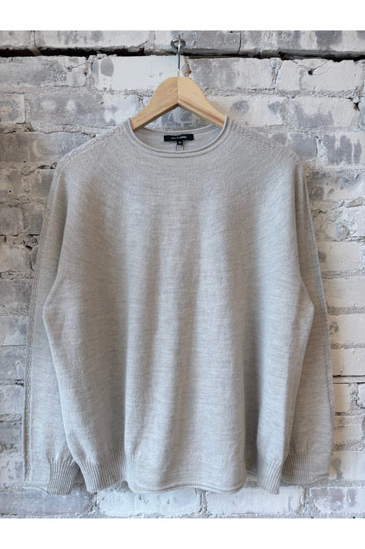 Airy Wool Crewneck Sweater - Light Gray - DUNE + SALT