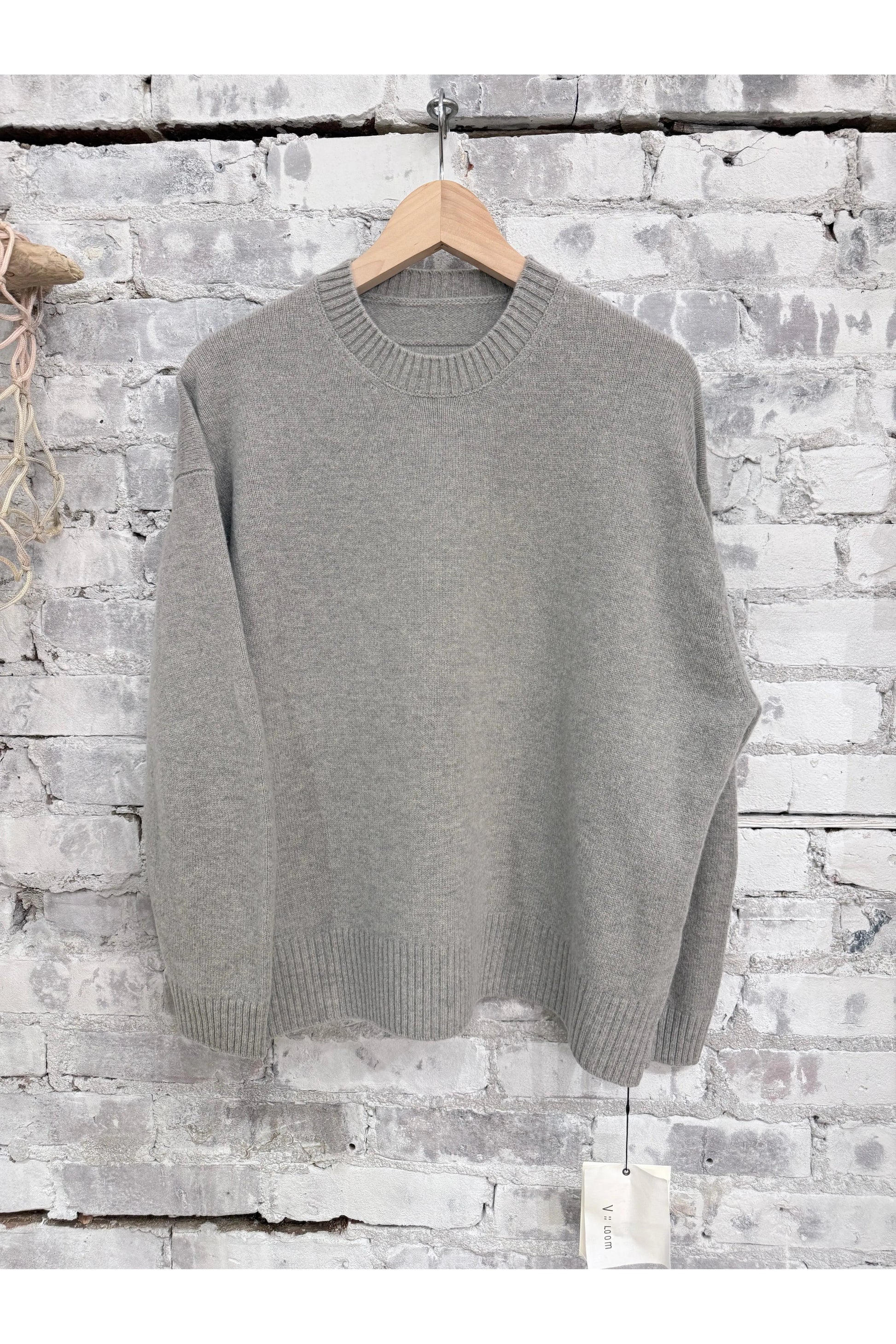 L/S Merino Jersey Knit Crew - Heather Grey - DUNE + SALT