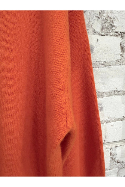 L/S Merino Jersey Knit Crew - Vermilion - DUNE + SALT