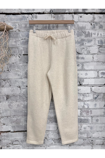 Cotton Tencel Brushed Fleece Jogger - Oat - DUNE + SALT