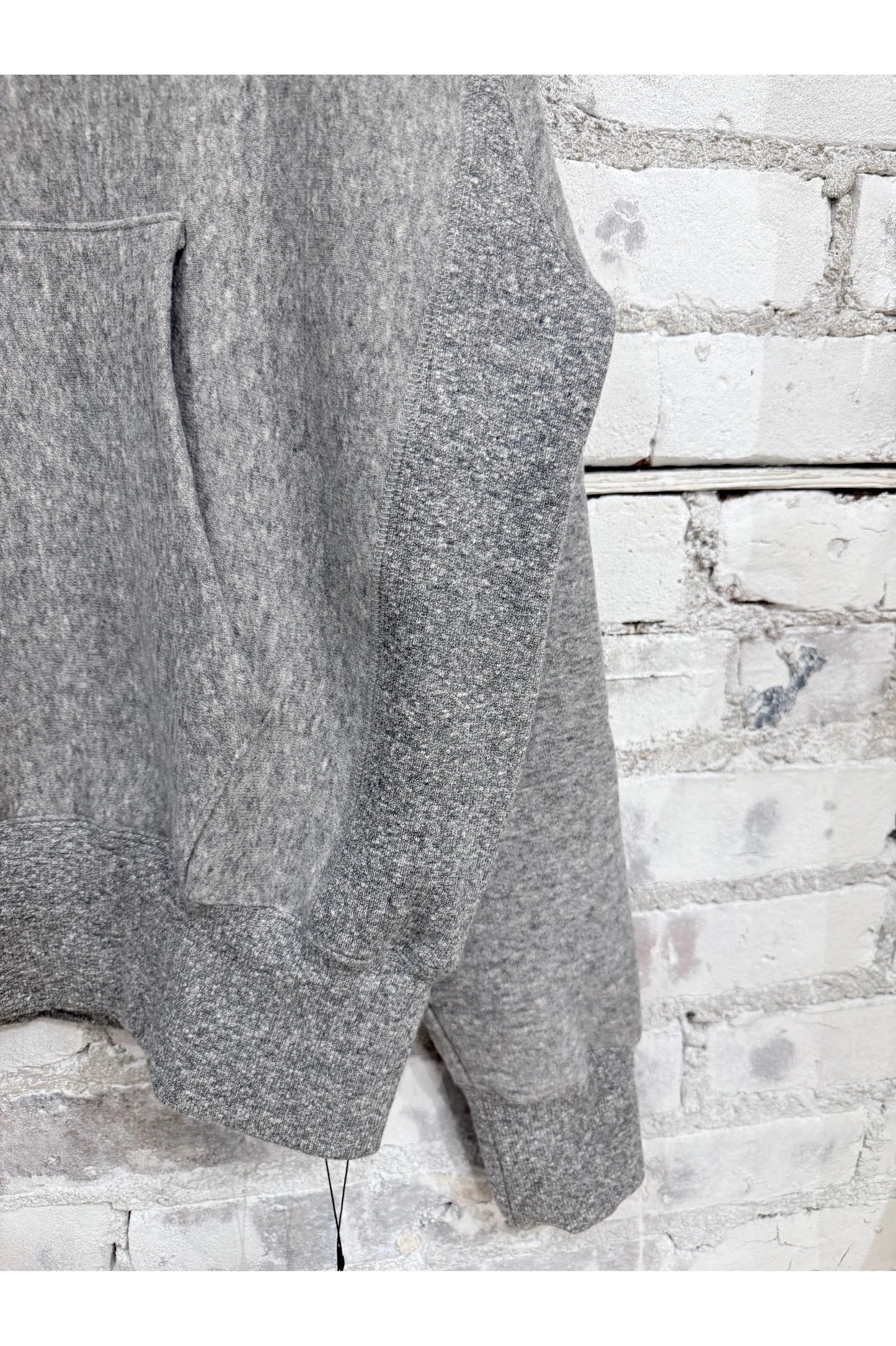 L/S Cotton Tencel Brushed Fleece Hoodie - Heather Charcoal - DUNE + SALT