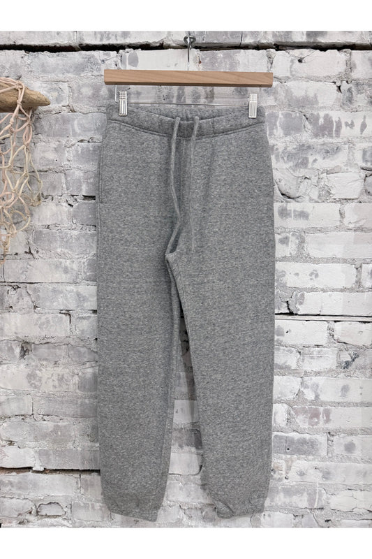 L/S Cotton Tencel Brushed Fleece SweatPant - Heather Charcoal - DUNE + SALT
