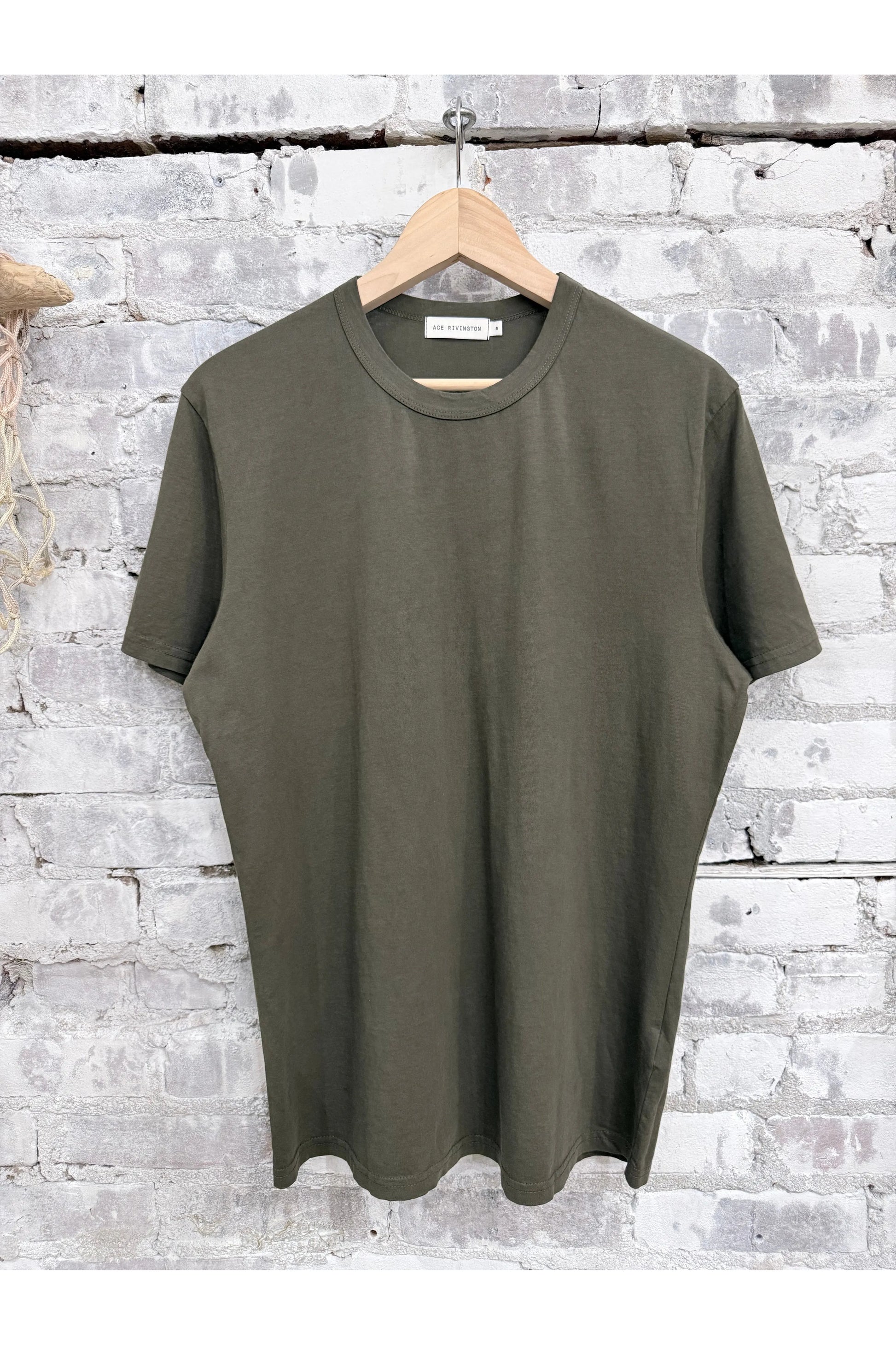 Supima SS Crewneck Tee - Military - DUNE + SALT