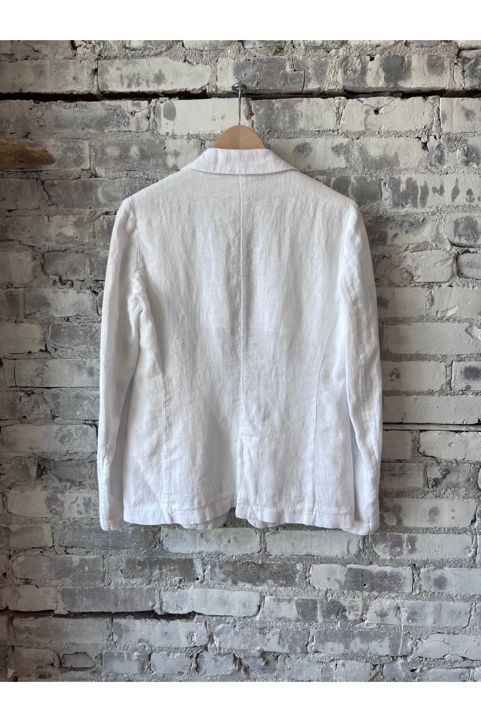 Virna Linen Jacket - White - DUNE + SALT