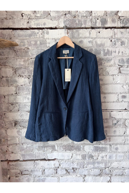 Virna Linen Jacket - Midnight - DUNE + SALT