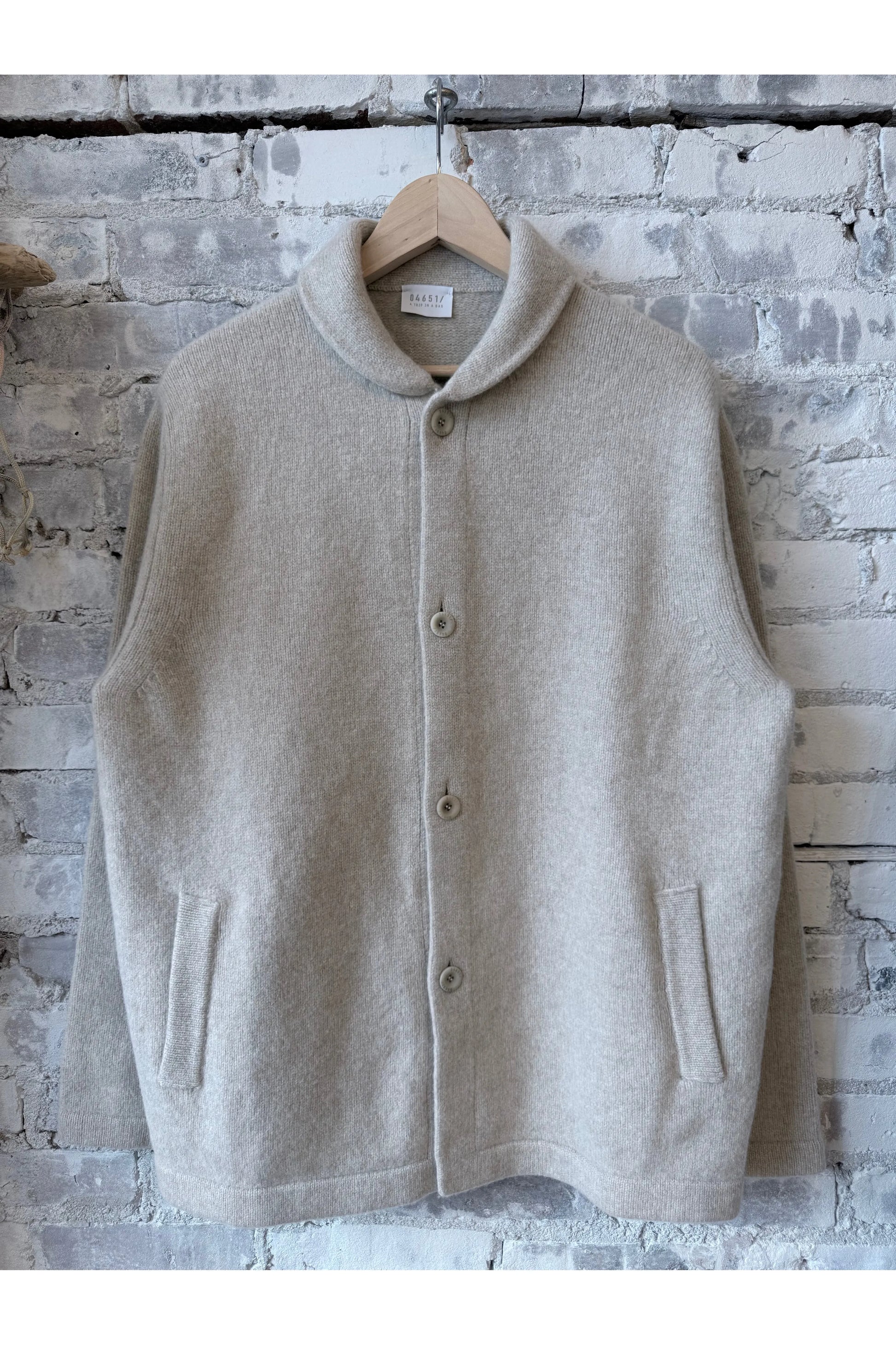 Cardigan Knit Over Jacket - Beige Melange - DUNE + SALT