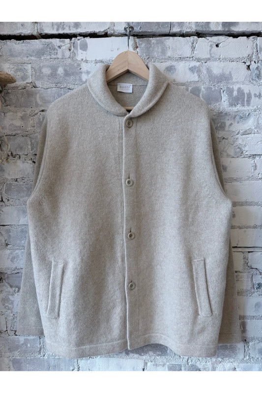 Cardigan Knit Over Jacket - Beige Melange - DUNE + SALT
