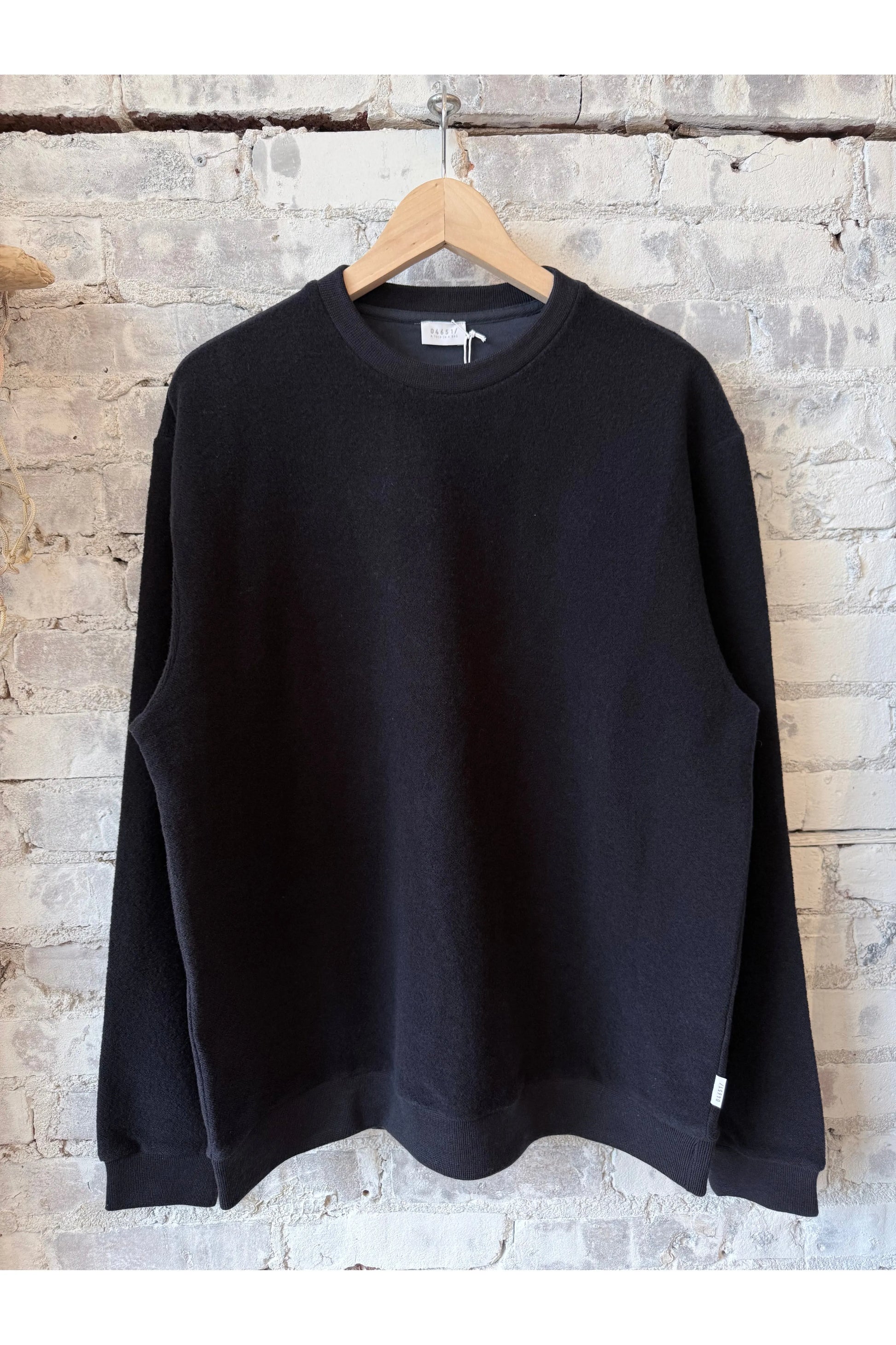Cotton/Wool Crewneck Jumper - Navy - DUNE + SALT