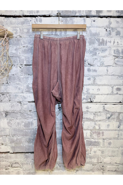 MATTE/SATIN LOOSE DRAWCORD BIGGY PANT - Blush Powder - DUNE + SALT