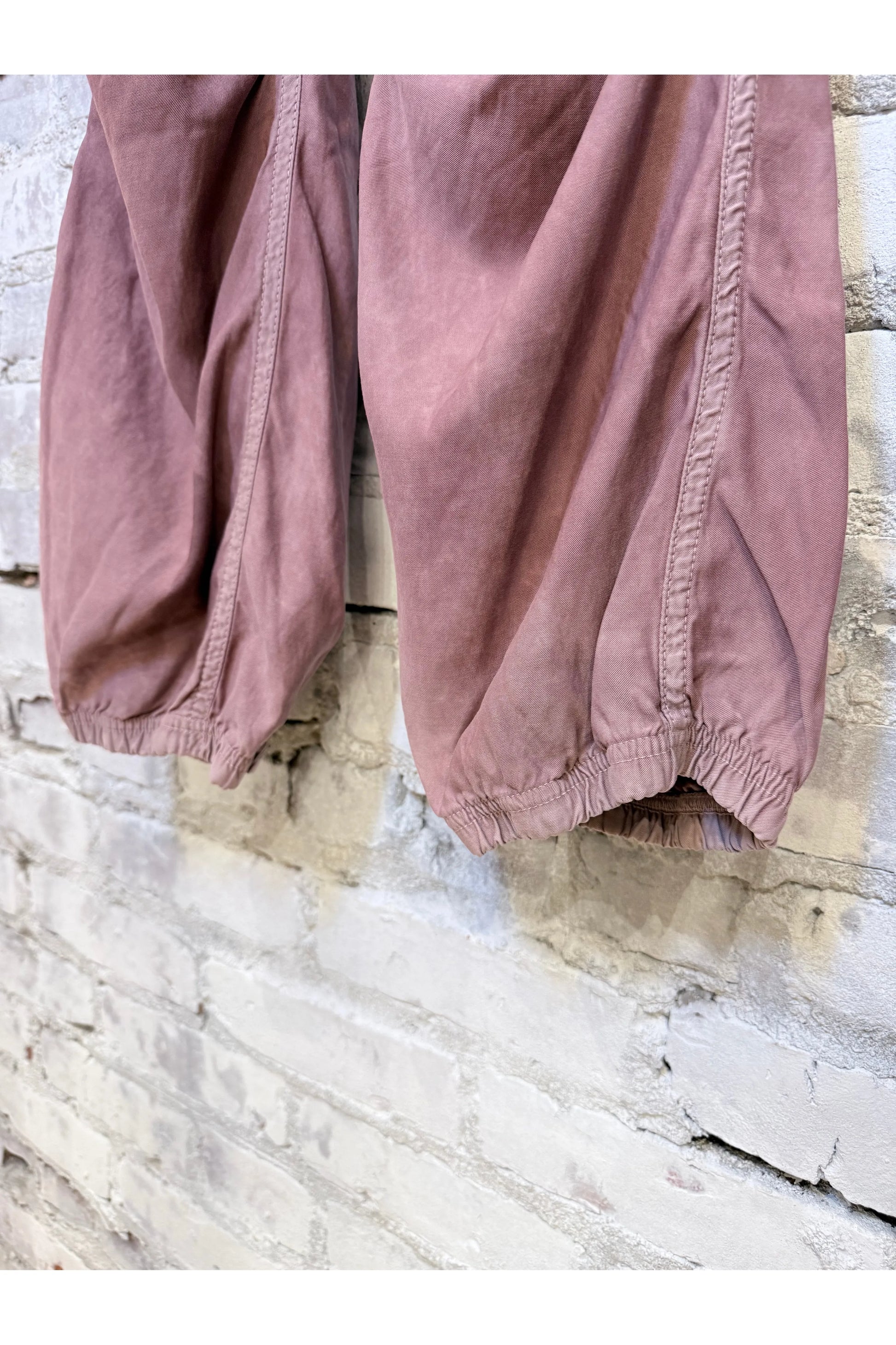 MATTE/SATIN LOOSE DRAWCORD BIGGY PANT - Blush Powder - DUNE + SALT