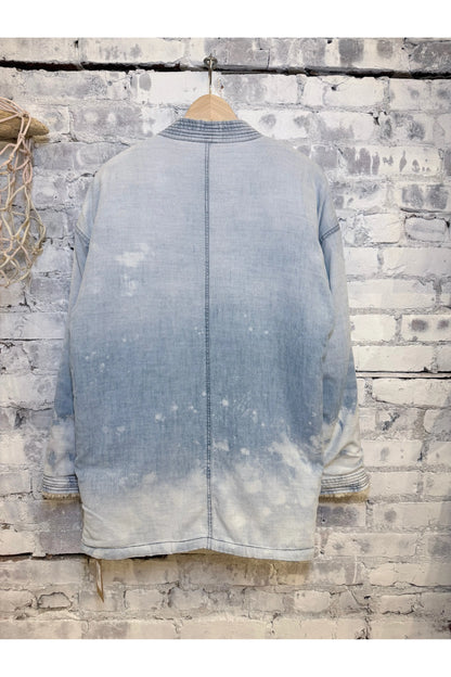 INDIGO/SHERPA BLANKET CARDIGAN - SUPERFADEOUT CLOUD - DUNE + SALT