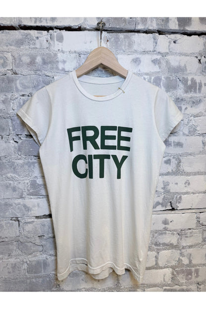 FREECITY "the doing of it is the being of it" SUPERVINTAGE Shortsleeve Tee - Laundry Whites - DUNE + SALT