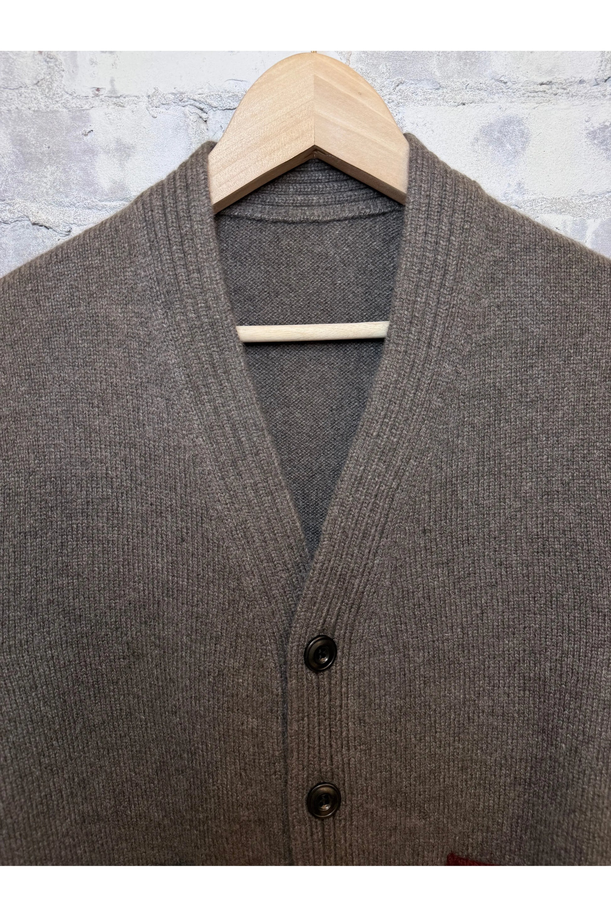 PATCH/POCKET CASHMERE LUX CARDIGAN - Fawn Mix - DUNE + SALT