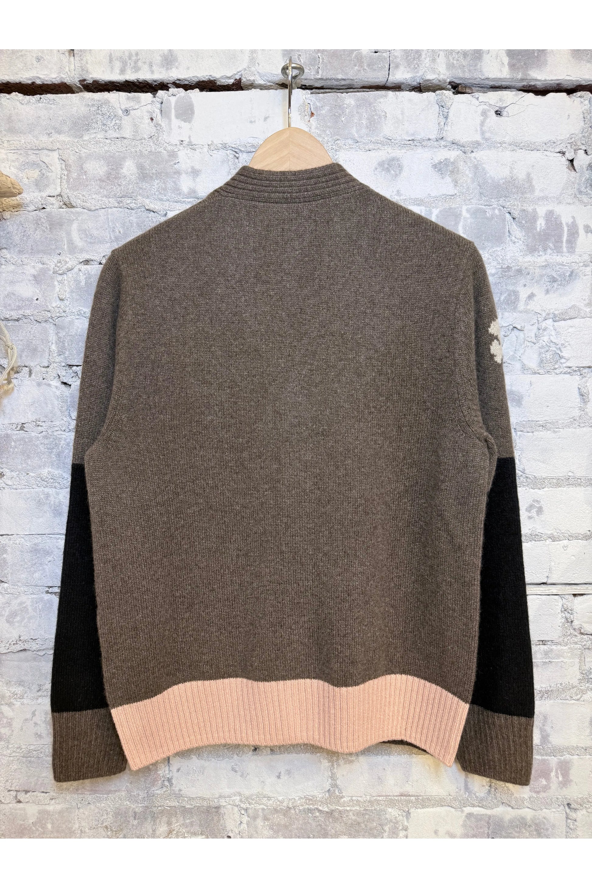 PATCH/POCKET CASHMERE LUX CARDIGAN - Fawn Mix - DUNE + SALT