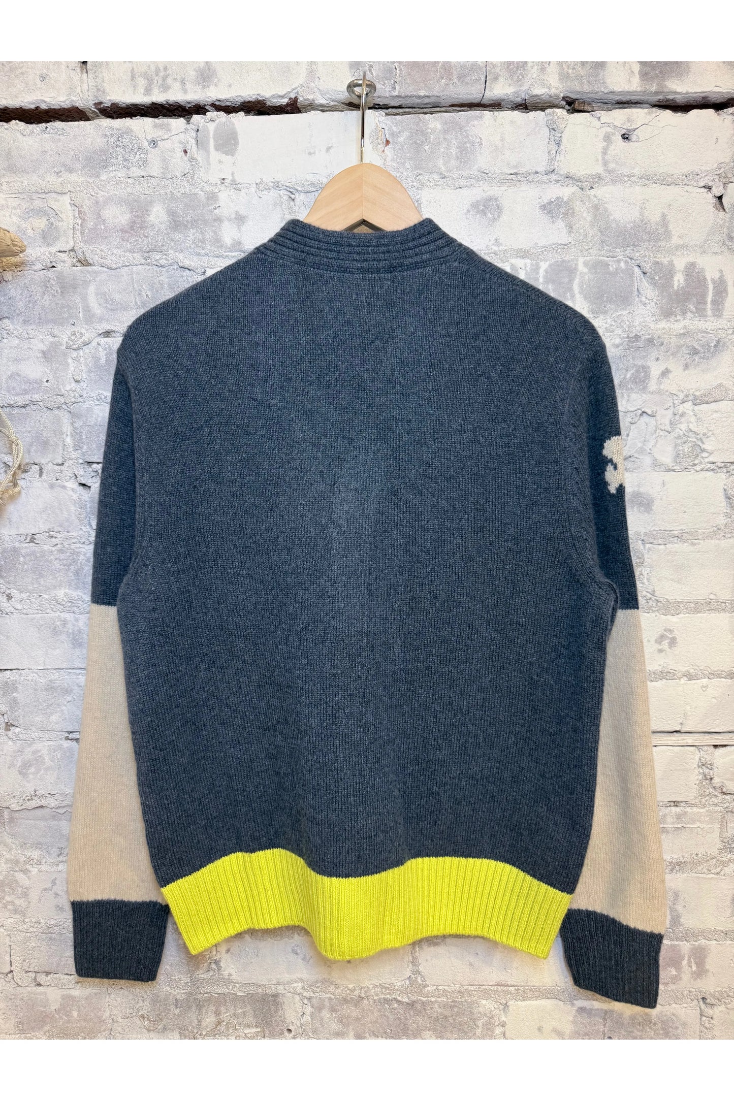 PATCH/POCKET CASHMERE LUX CARDIGAN - MineralBlue Mix - DUNE + SALT