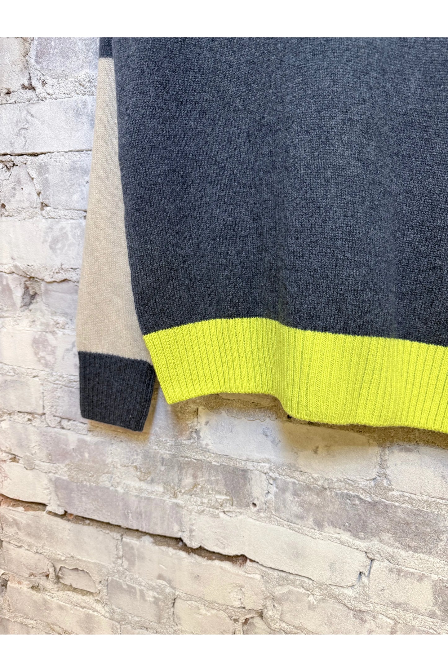 PATCH/POCKET CASHMERE LUX CARDIGAN - MineralBlue Mix - DUNE + SALT