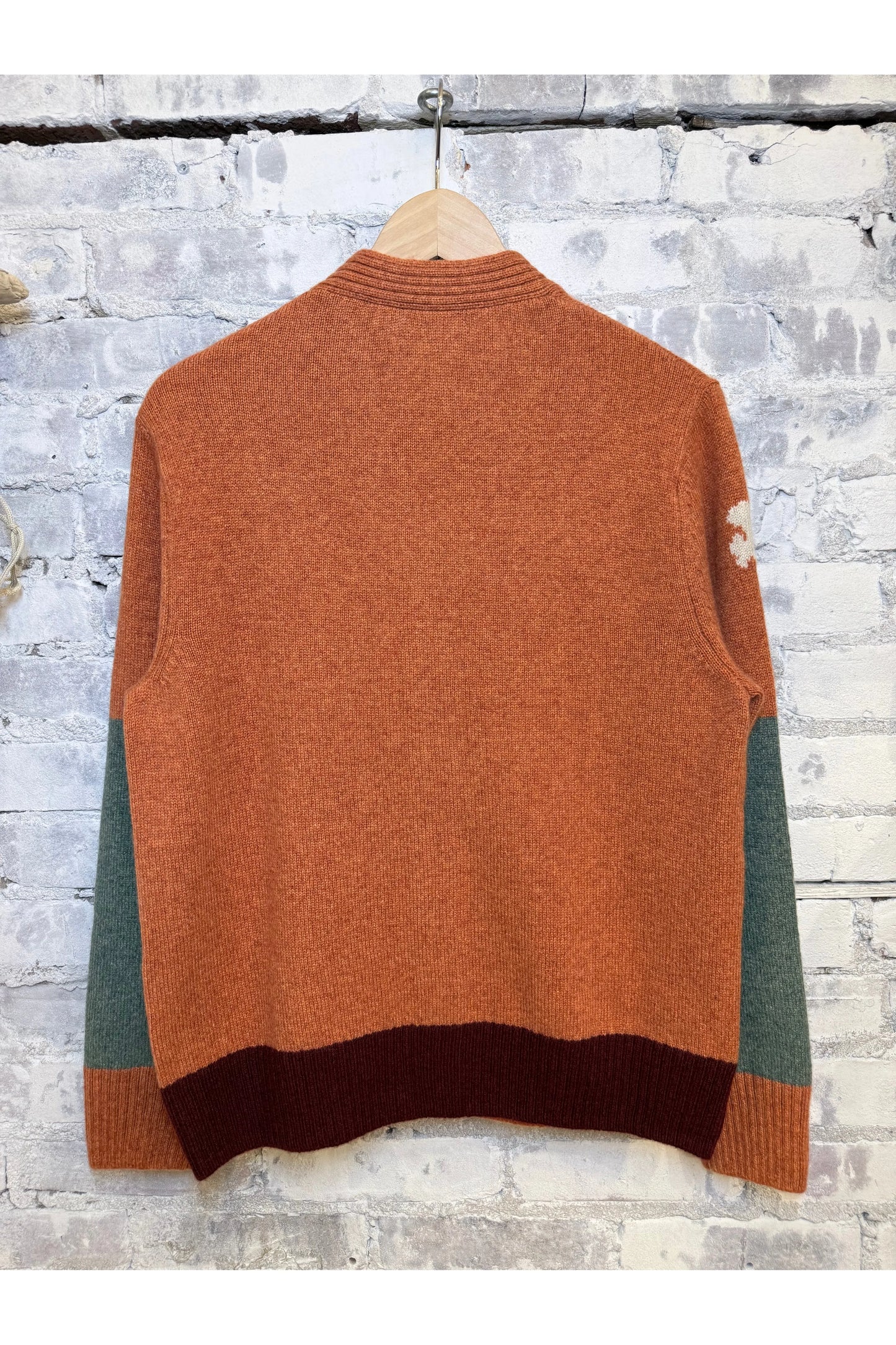 PATCH/POCKET CASHMERE LUX CARDIGAN - Burn Orange Mix - DUNE + SALT