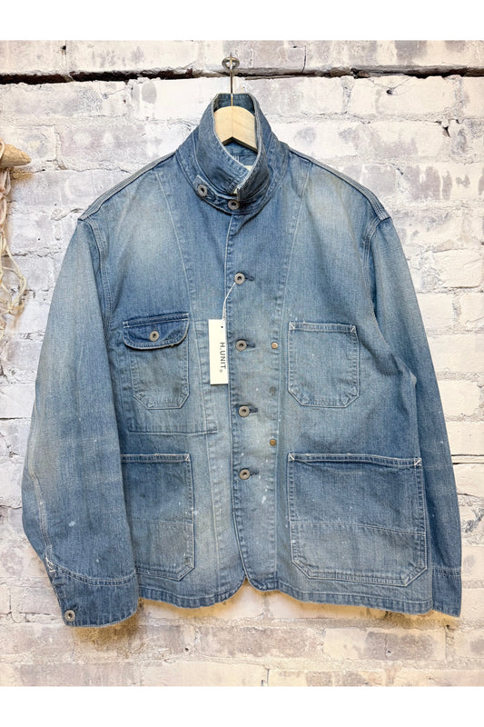 Denim Used-Wash Coveralls - Indigo