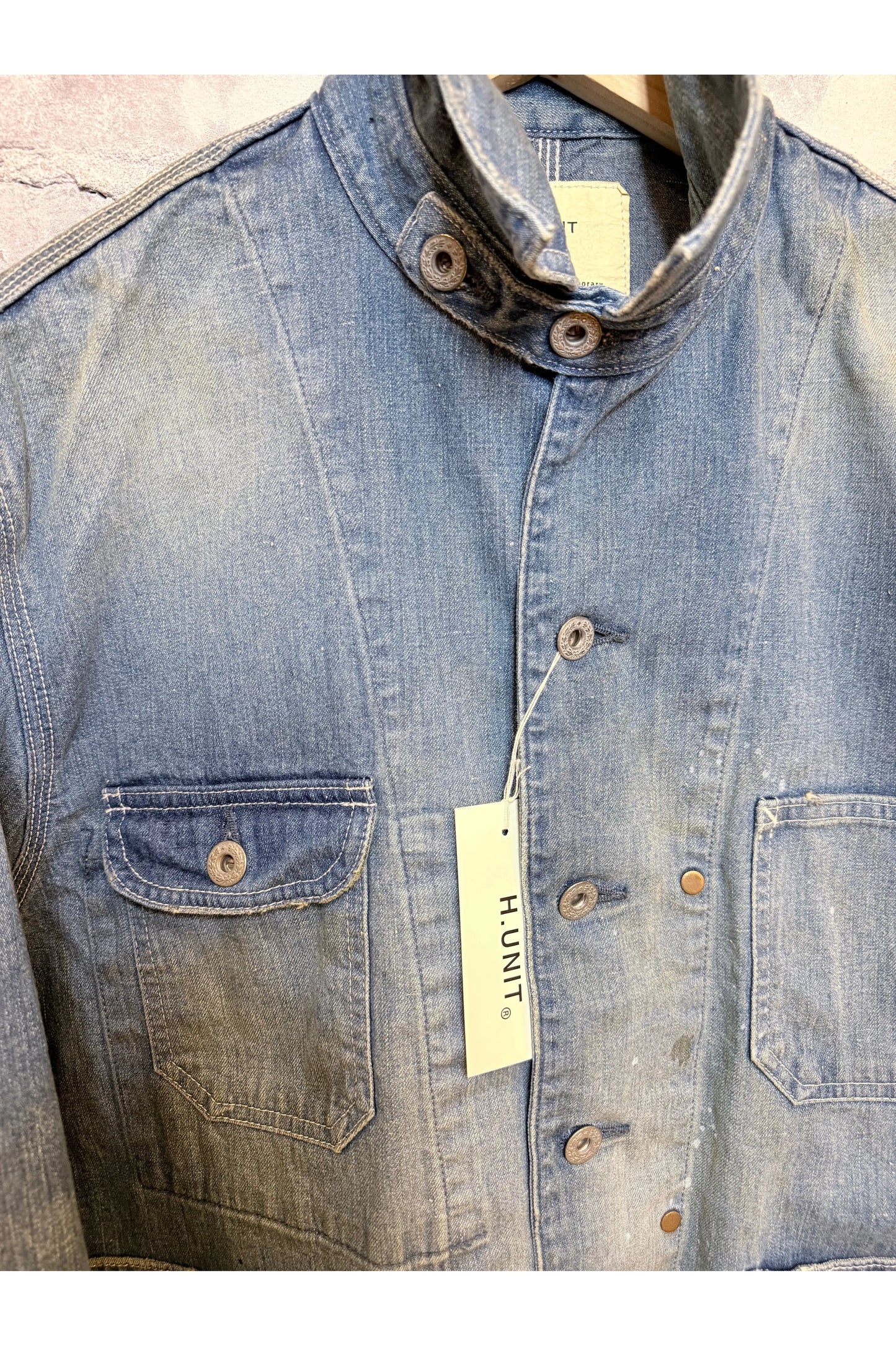 Denim Used-Wash Coveralls - Indigo