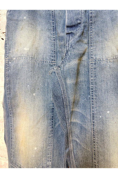 Denim Side Open Painter Pants - Used Wash