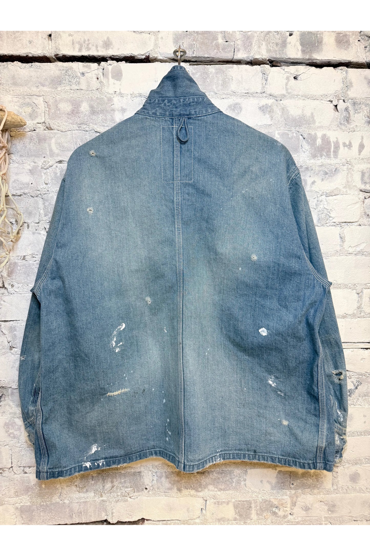Customized Denim Coverall Jacket - Indigo