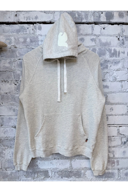 BASICGOODNESS Light-Terry/Fluff Hoodie - Heatheryumm Oats