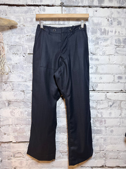 FAVOLAMOVE CASHMERE BLEND FRENCH SAILOR PANT - Deeply Navy